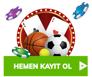 çipler, toplar ve kartlar bulunan kayıt ol butonlu afiş