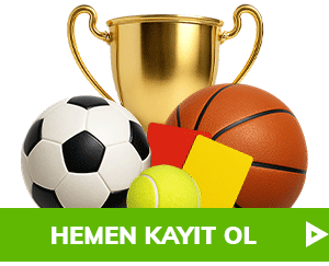 bahigo giriş için futbol topu, basketbol topu, kupa ve kartlar bulunan gif
